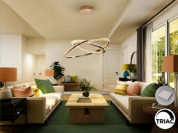 Luminosa Lighting Luminosa Orbitas Twin Ring Pendant Ceiling Light Gold Led 3000K - Uk Stock - thumbnail 3