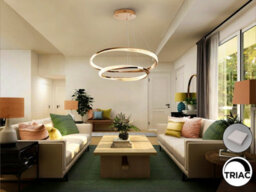 Luminosa Lighting Luminosa Orbitas Twin Ring Pendant Ceiling Light Gold Led 3000K - Uk Stock - thumbnail 4