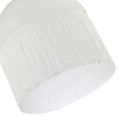 Happy Homewares Traditional Opal White Domed Glass Pendant Shade With Long Tassels - thumbnail 4