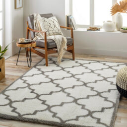 Livabliss Cloudy Shaggy-Modern Ivory Grey Soft Plush Pile Living Bedroom Rug 160 X 213 Cm Easy Care, Non Shedding - thumbnail 2