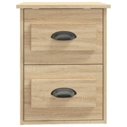 Berkfield Wall-Mounted Bedside Cabinet Sonoma Oak 41.5X36X53Cm - thumbnail 7
