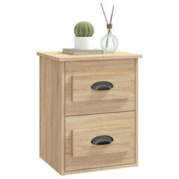 Berkfield Wall-Mounted Bedside Cabinet Sonoma Oak 41.5X36X53Cm - thumbnail 4