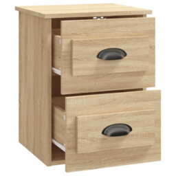 Berkfield Wall-Mounted Bedside Cabinet Sonoma Oak 41.5X36X53Cm - thumbnail 6