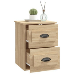 Berkfield Wall-Mounted Bedside Cabinet Sonoma Oak 41.5X36X53Cm - thumbnail 5