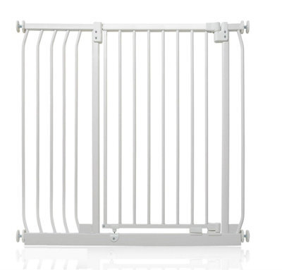 Safetots Extra Tall Elite Safety Gate, 98Cm - 107Cm, Matt White, Extra Tall 96.8Cm In Height, Pressure Fit Stair Gate - image 1