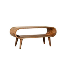 Wyld Haus Porquerolles Nordic Oak Mango Wood Open Oval Coffee Table D35Cm H40Cm W90Cm - thumbnail 4