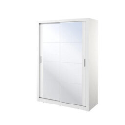 Arte Elegant White Lux 18 Sliding Door Wardrobe H2150mm W1500mm D600mm With Mirrored Panels - thumbnail 2