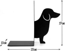CKB Ltd Set Of 2 Sausage Dog Bookends, Cute 3D Dachshund Book Ends For Shelves - thumbnail 6