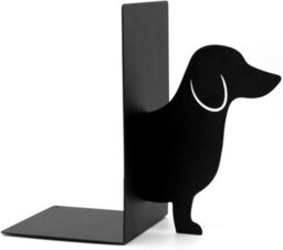 CKB Ltd Set Of 2 Sausage Dog Bookends, Cute 3D Dachshund Book Ends For Shelves - thumbnail 3