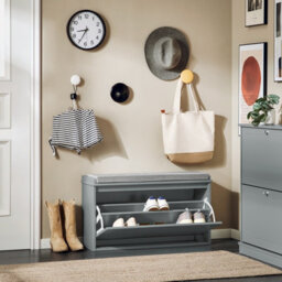 Sobuy Fsr98-L-Hg,shoe Bench With 1 Door Functional,grey,w62.6Xd30Xh70 - thumbnail 9