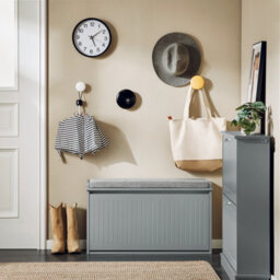 Sobuy Fsr98-L-Hg,shoe Bench With 1 Door Functional,grey,w62.6Xd30Xh70 - thumbnail 2