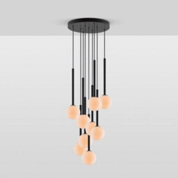 Houseof Frosted Shade Opal Ball Cluster Ceiling Light - Charcoal Grey Black - thumbnail 1