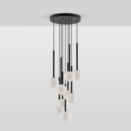 Houseof Frosted Shade Opal Ball Cluster Ceiling Light - Charcoal Grey Black - thumbnail 3
