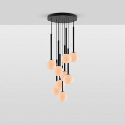 Houseof Frosted Shade Opal Ball Cluster Ceiling Light - Charcoal Grey Black - thumbnail 7