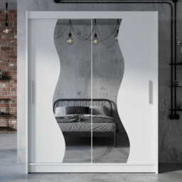 Westa S Sliding Door Wardrobe With Mirrors On The Fronts White - thumbnail 2