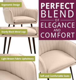 Hallowood Furniture Cullompton Rectangular Dining Table (1.2M) With 4 Light Brown Fabric Chairs - thumbnail 5