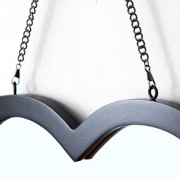 Aspect Furniture Hanging Heart Mirror/decorative Vanity Mirror (Black, 44.5 X 44.5 Cm) - thumbnail 4