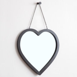 Aspect Furniture Hanging Heart Mirror/decorative Vanity Mirror (Black, 44.5 X 44.5 Cm) - thumbnail 5