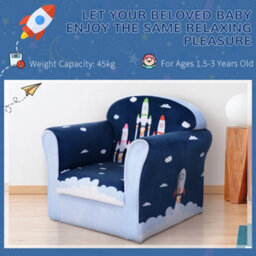 Homcom Children Chair Armchair Single Sofa Seat Kids Furniture 18M+ 45Kg - thumbnail 7