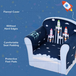 Homcom Children Chair Armchair Single Sofa Seat Kids Furniture 18M+ 45Kg - thumbnail 4