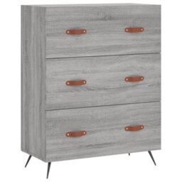 Berkfield Chest Of Drawers Grey Sonoma 69.5X34X90 Cm Engineered Wood - thumbnail 2