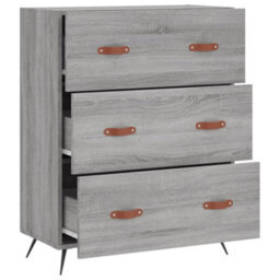 Berkfield Chest Of Drawers Grey Sonoma 69.5X34X90 Cm Engineered Wood - thumbnail 6