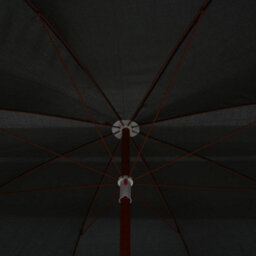 Berkfield Elegant Parasol With Steel Pole 300 Cm Anthracite - thumbnail 4