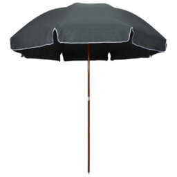 Berkfield Elegant Parasol With Steel Pole 300 Cm Anthracite - thumbnail 2