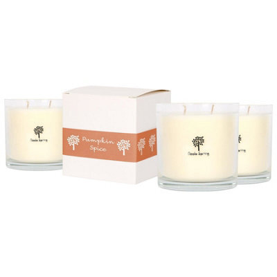 Nicola Spring 3X Pumpkin Spice Scented Candles - 400G 28H Natural Single Wick Soy Wax Aromatherapy Candle Home Fragrance - image 1