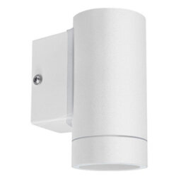 Long Life Lamps Company Matt White Single Stainless Steel Outdoor Wall Light Zlc053W - thumbnail 1