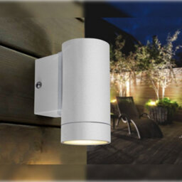 Long Life Lamps Company Matt White Single Stainless Steel Outdoor Wall Light Zlc053W - thumbnail 6