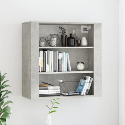 Berkfield Wall Cabinet Concrete Grey 80X33X80 Cm Engineered Wood - image 1