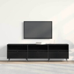 Walplus Tv Cabinet Black Oak 150 X 30 X 44.5 Cm Engineered Wood - thumbnail 4