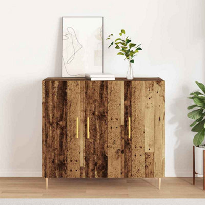 Berkfield Sideboard In Old Wood, 90X34X80 Cm, Made Of Engineered Wood - image 1