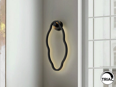 Luminosa Lighting Luminosa Tono Integrated Led Wall Lamp Black 3000K - Uk Stock - image 1