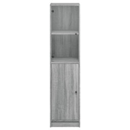Berkfield Highboard With Glass Door Grey Sonoma 35X37X142 Cm - thumbnail 6