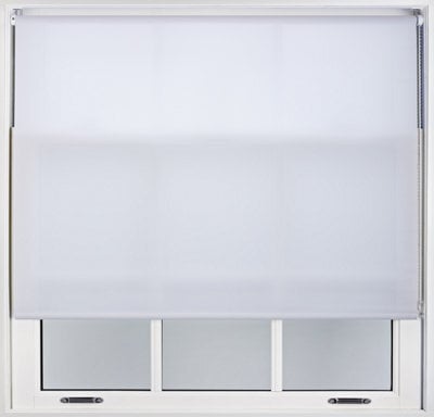 Furnished Daylight Roller Blinds With Metal Fittings - White Trimmable Blind For Windows And Doors (W)50Cm (L)210Cm - image 1
