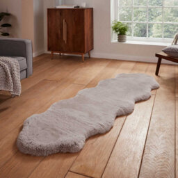 Silver Plain Shaggy Luxurious Modern Rug For Living Room And Bedroom-60Cm X 90Cm ( Single) - thumbnail 3