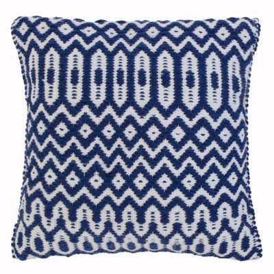 Asiatic Halsey Blue Geometric Cushion-45Cm X 45Cm