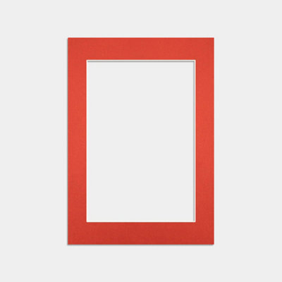 Ak Frames A4 Poppy Red Picture Mounts To Fit 9X6 Aperture Size - Mount Board Only (No Frame Included) - image 1