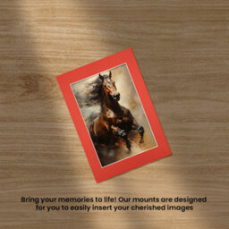 Ak Frames A4 Poppy Red Picture Mounts To Fit 9X6 Aperture Size - Mount Board Only (No Frame Included) - thumbnail 5