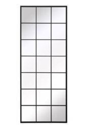 "Mirroroutlet - The Genestra - Black Modern Window Garden Wall Mirror 79"" X 31"" (200 X 80 Cm)" - thumbnail 3