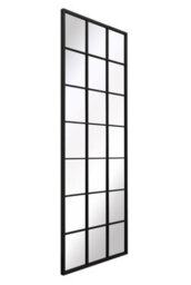 "Mirroroutlet - The Genestra - Black Modern Window Garden Wall Mirror 79"" X 31"" (200 X 80 Cm)" - thumbnail 4