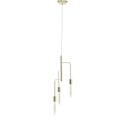 Orsina Warm Gold Finish 3-Light Pendant With Adjustable Height, Ceiling Pendant Light, Perfect For Workspace - image 1