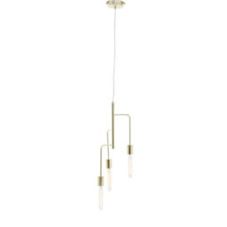 Orsina Warm Gold Finish 3-Light Pendant With Adjustable Height, Ceiling Pendant Light, Perfect For Workspace - thumbnail 2