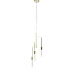 Orsina Warm Gold Finish 3-Light Pendant With Adjustable Height, Ceiling Pendant Light, Perfect For Workspace - thumbnail 1