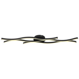 Luminosa Lighting Luminosa Geronimo Integrated Led Semi Flush Ceiling Light Matt Black 3X Led 3000K - thumbnail 3