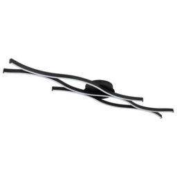 Luminosa Lighting Luminosa Geronimo Integrated Led Semi Flush Ceiling Light Matt Black 3X Led 3000K - thumbnail 2