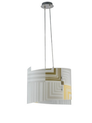 Luminosa Lighting Luminosa Seventy 2 Light Pendant Ceiling Light White 45X33Cm - image 1