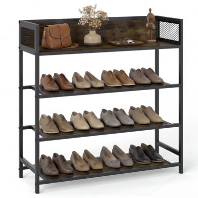 Gainoom 4-Tier Shoe Rack Industrial Shoe Organizer Freestanding Shoe Storage Shelf - image 1